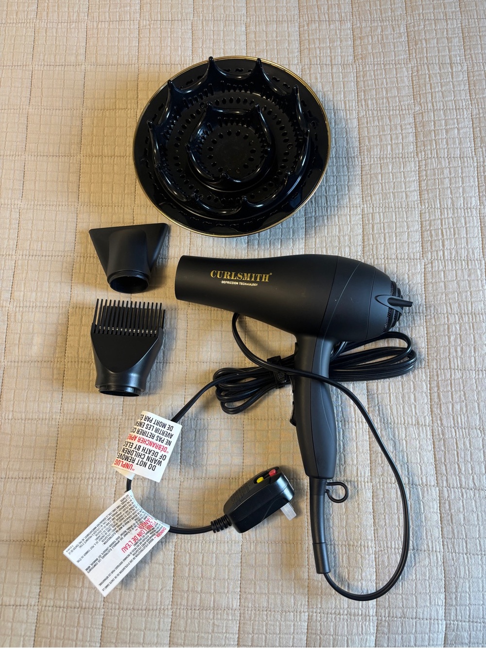 Curlsmith Hair Dryer with Diffuser & Nozzles
